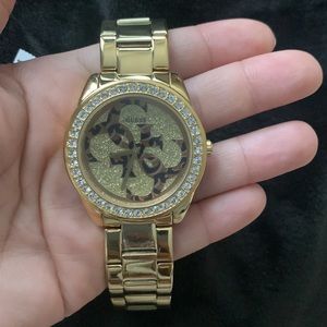 Guess Japanese Quartz Watch with Stainless Steel Strap (Gold)